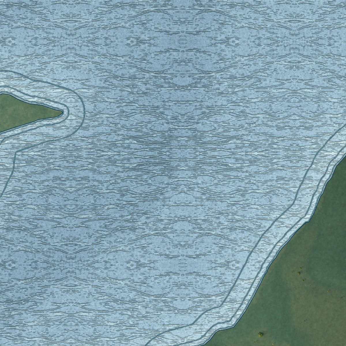 Close-up of the map of Pine Point, Minnesota print showing street and building detail