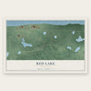 Red Lake, Minnesota map print, the full design