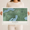 Map of Riverton, Minnesota, 12 x 18 inch unframed archival matte print