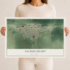 Map of Sacred Heart, Minnesota, 12 x 18 inch unframed archival matte print