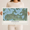 Map of Shorewood, Minnesota, 12 x 18 inch unframed archival matte print