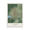 Map of St. James, Minnesota, 12 x 18 inch unframed archival matte print