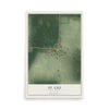 Map of St. Leo, Minnesota, 12 x 18 inch unframed archival matte print