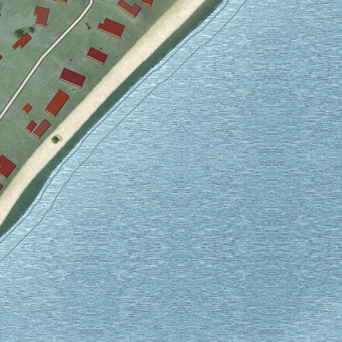 Second close-up of the map of St. Marys Point, Minnesota print showing more streets and buildings