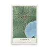 Map of Starbuck, Minnesota, 12 x 18 inch unframed archival matte print