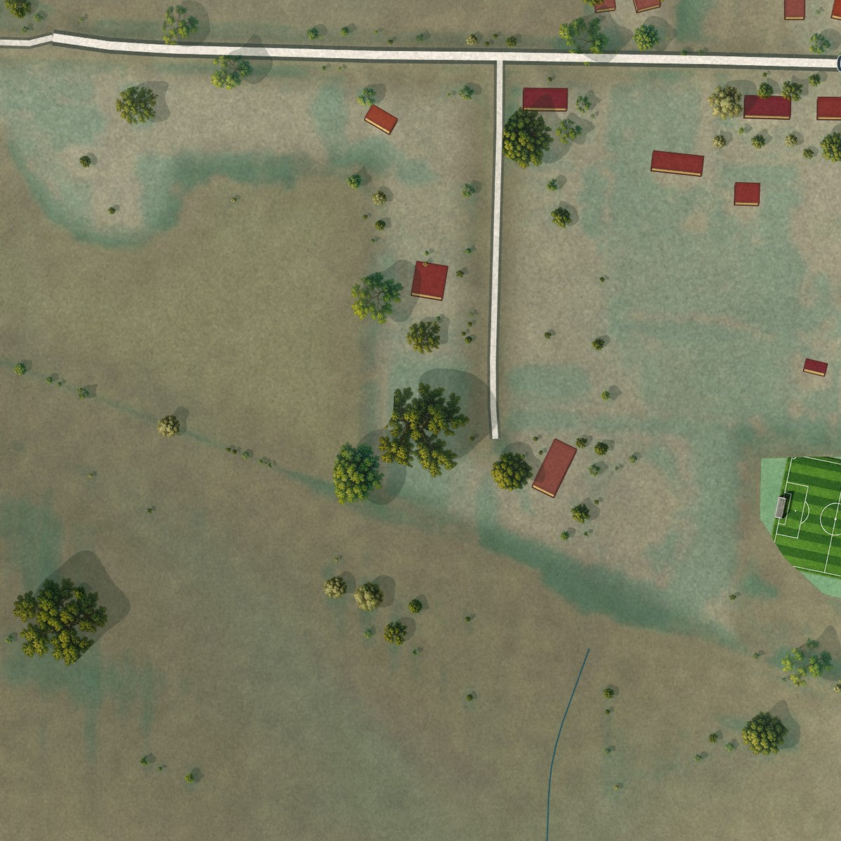 Second close-up of the map of Steen, Minnesota print showing more streets and buildings