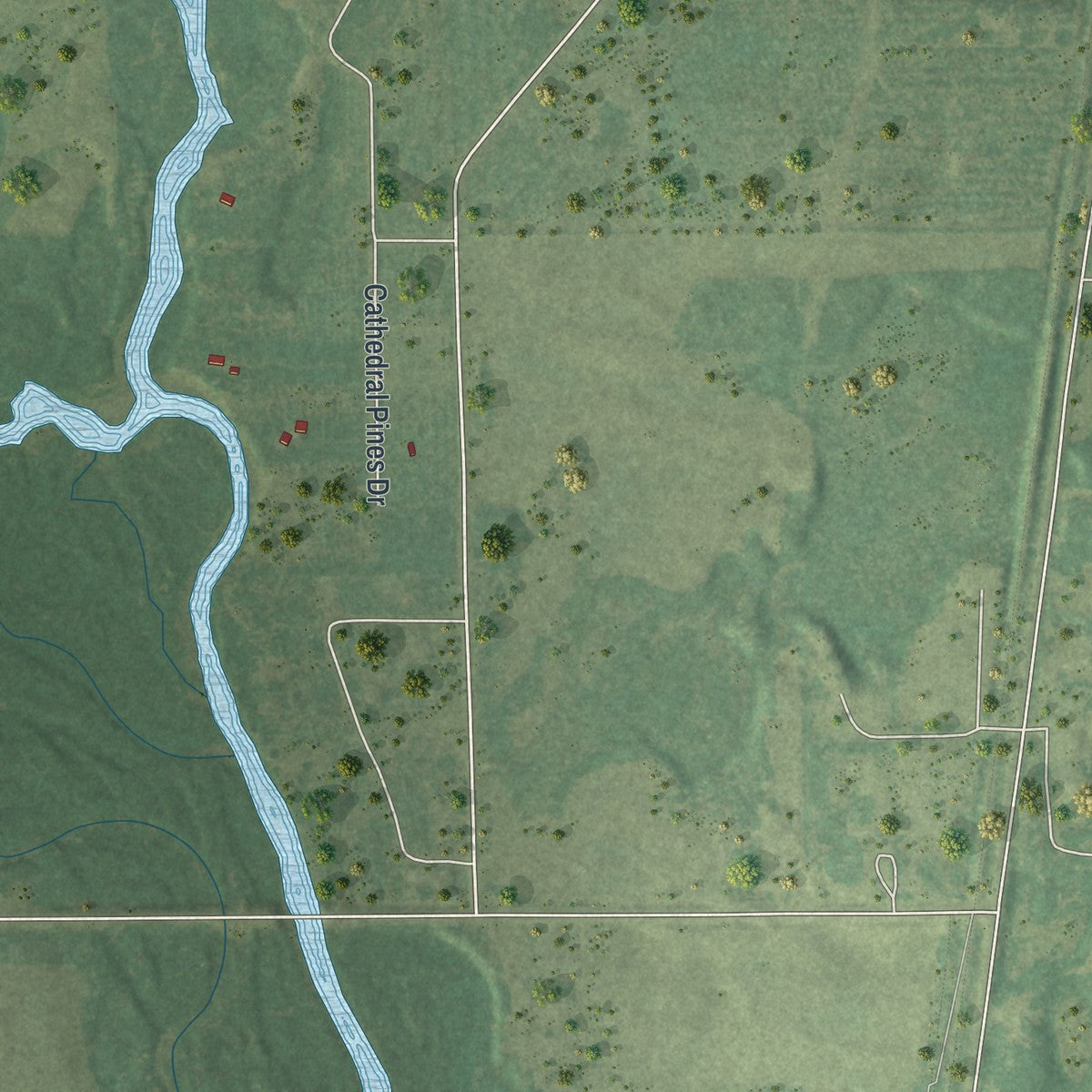 Second close-up of the map of Sturgeon Lake, Minnesota print showing more streets and buildings