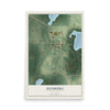 Map of Sunburg, Minnesota, 12 x 18 inch unframed archival matte print