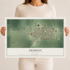 Map of Trimont, Minnesota, 12 x 18 inch unframed archival matte print