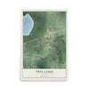 Map of Twin Lakes, Minnesota, 12 x 18 inch unframed archival matte print