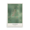Map of Waltham, Minnesota, 12 x 18 inch unframed archival matte print