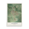 Map of Wanamingo, Minnesota, 12 x 18 inch unframed archival matte print