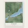 Warsaw, Minnesota map print, the full design