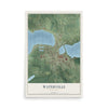 Map of Waterville, Minnesota, 12 x 18 inch unframed archival matte print