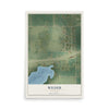 Map of Wilder, Minnesota, 12 x 18 inch unframed archival matte print