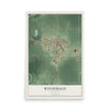 Map of Winnebago, Minnesota, 12 x 18 inch unframed archival matte print