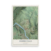 Map of Zumbro Falls, Minnesota, 12 x 18 inch unframed archival matte print