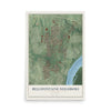 Map of Bellefontaine Neighbors, Missouri, 12 x 18 inch unframed archival matte print