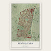 Benton Park, Missouri map print, the full design