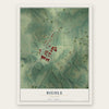 Biehle, Missouri map print, the full design