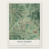 Blue Summit, Missouri map print, the full design