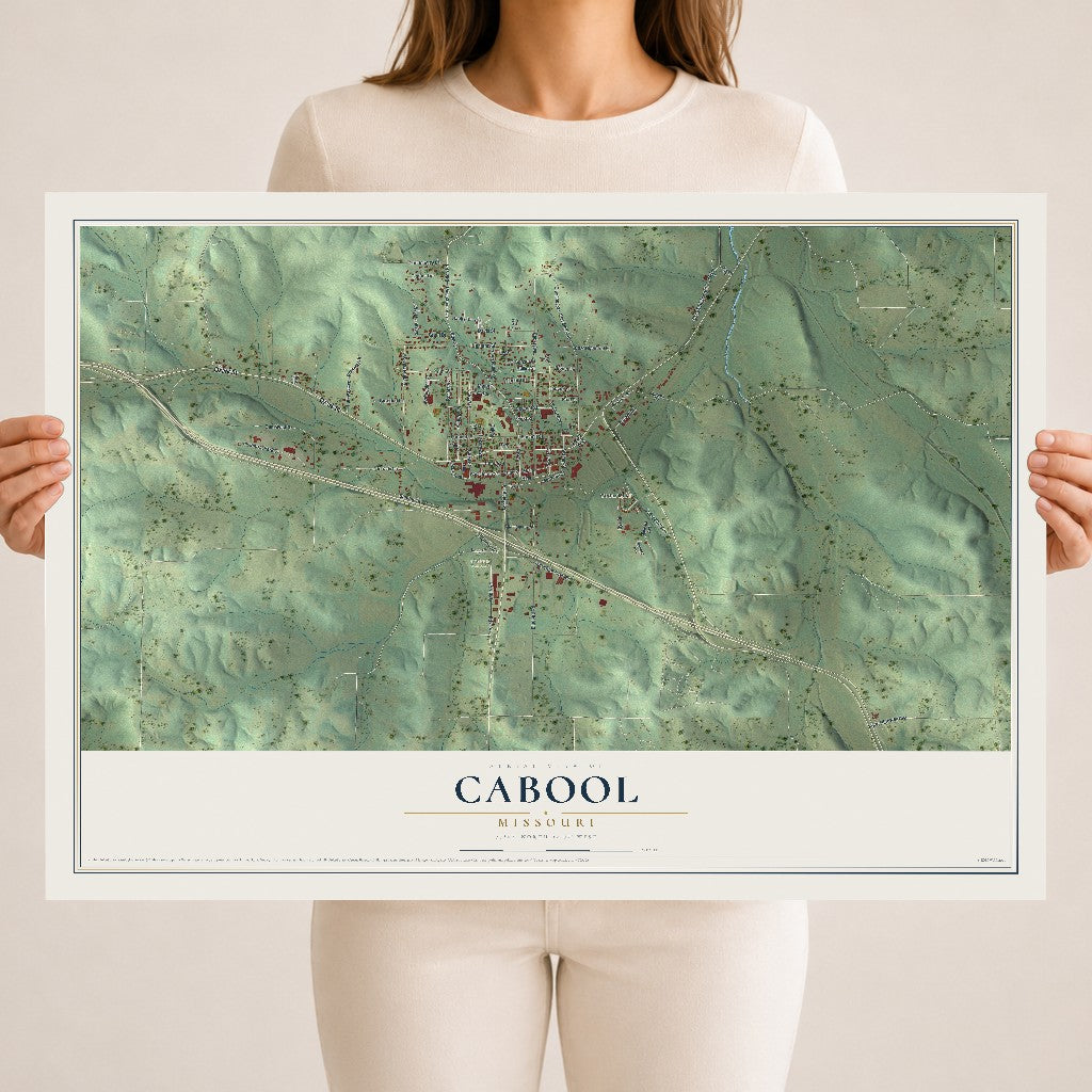 Map of Cabool, Missouri, 18 x 24 inch unframed archival matte print