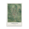 Map of Carrollton, Missouri, 12 x 18 inch unframed archival matte print