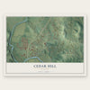 Cedar Hill, Missouri map print, the full design