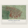 Central West End, Missouri map print, the full design