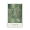 Map of Chilhowee, Missouri, 12 x 18 inch unframed archival matte print