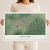 Map of Cole Camp, Missouri, 12 x 18 inch unframed archival matte print