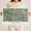 Map of Creve Coeur, Missouri, 12 x 18 inch unframed archival matte print