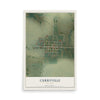 Map of Curryville, Missouri, 12 x 18 inch unframed archival matte print
