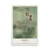 Map of Dudley, Missouri, 12 x 18 inch unframed archival matte print