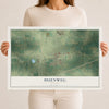 Map of Duenweg, Missouri, 12 x 18 inch unframed archival matte print