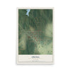 Map of Ewing, Missouri, 12 x 18 inch unframed archival matte print