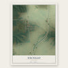 Excello, Missouri map print, the full design