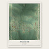 Faucett, Missouri map print, the full design