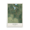 Map of Franklin, Missouri, 12 x 18 inch unframed archival matte print