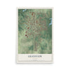 Map of Grandview, Missouri, 12 x 18 inch unframed archival matte print