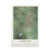Map of Green City, Missouri, 12 x 18 inch unframed archival matte print