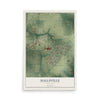 Map of Hallsville, Missouri, 12 x 18 inch unframed archival matte print