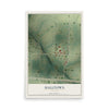 Map of Halltown, Missouri, 12 x 18 inch unframed archival matte print