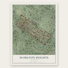 Hamilton Heights, Missouri map print, the full design
