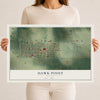 Map of Hawk Point, Missouri, 12 x 18 inch unframed archival matte print