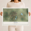 Map of Hayti, Missouri, 12 x 18 inch unframed archival matte print