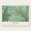 Hunter, Missouri map print, the full design