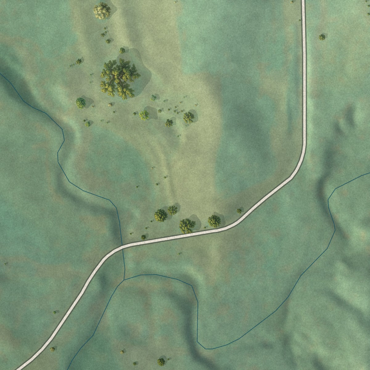 Second close-up of the map of Iatan, Missouri print showing more streets and buildings