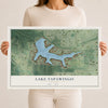 Map of Lake Tapawingo, Missouri, 12 x 18 inch unframed archival matte print
