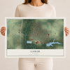Map of Lamar, Missouri, 12 x 18 inch unframed archival matte print